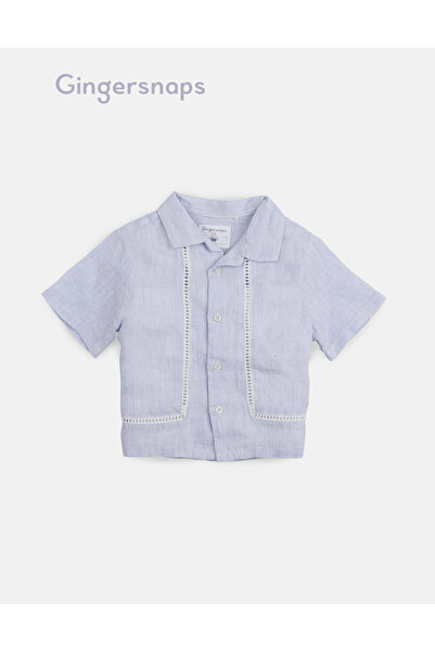 Gingersnaps قميص أطفال مخطط بأكمام قصيرة للأولاد