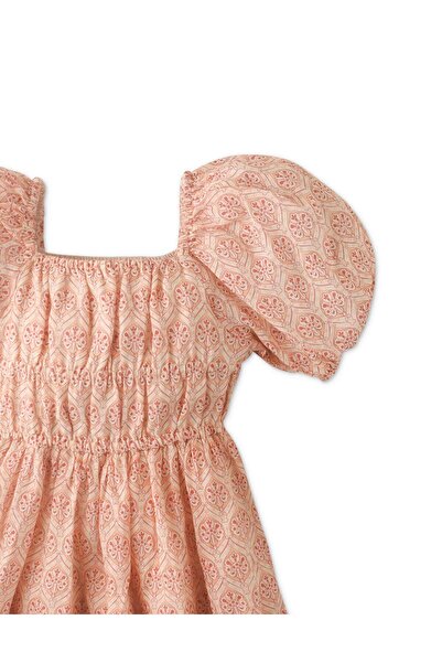 Gingersnaps Girls' Short Puff-Sleeve Printed Dress