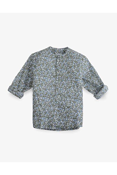 Gingersnaps Boys' Printed Shirt with Half Collar