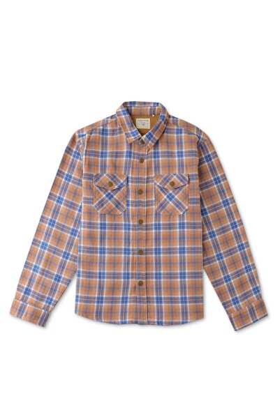 Gingersnaps Boys' Woven Checkered Polo Shirt with Chest Pockets