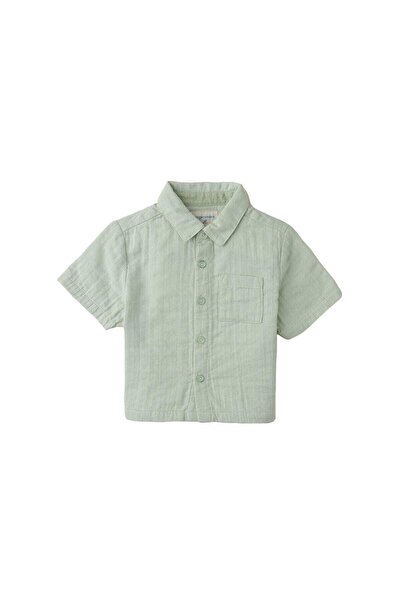 Gingersnaps Short Sleeve Woven Polo Shirt for Infant Boys