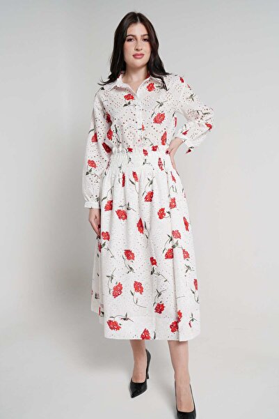 Nichii Women's Floral Lace Long Sleeve Shirt