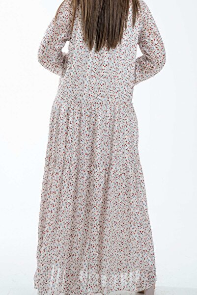 Nichii Long Floral Women's Dress with Long Sleeves