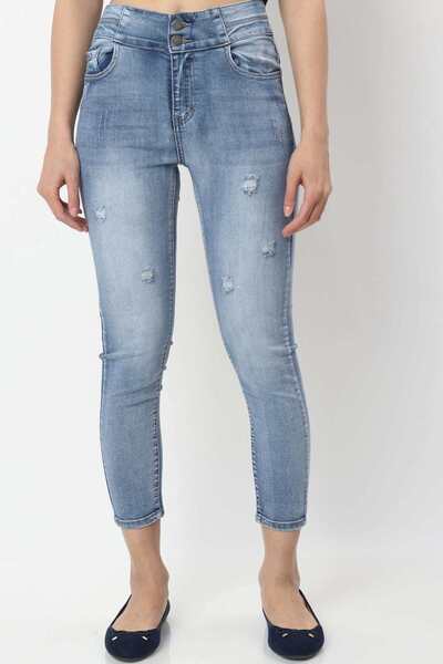 mica Skinny Button-Front Jeans