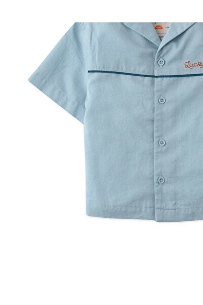 Gingersnaps Infant Boys' Short Sleeve Woven Polo Shirt with Front Buttons
