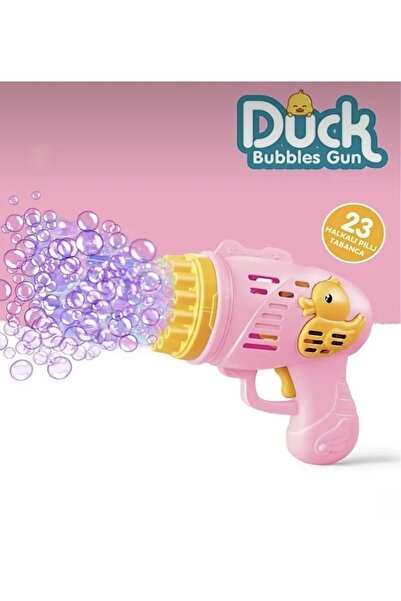 Partini Renklendir Duck Bubbles Gun Çok Delikli Pilli Köpük Atan Tabanca Oyun...
