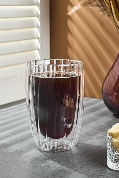 Perotti Stripe 450ml Double Leather Cup