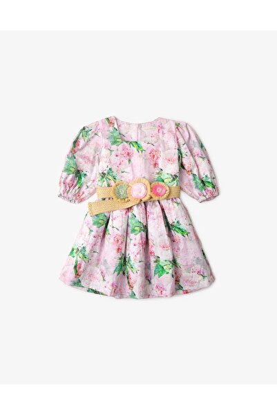 Gingersnaps Girls' Floral Puff Dress