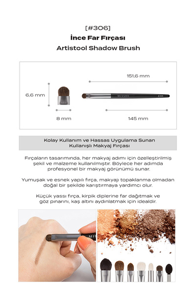 Missha İnce Uçlu Far Fırçası Artistool Shadow Brush #306