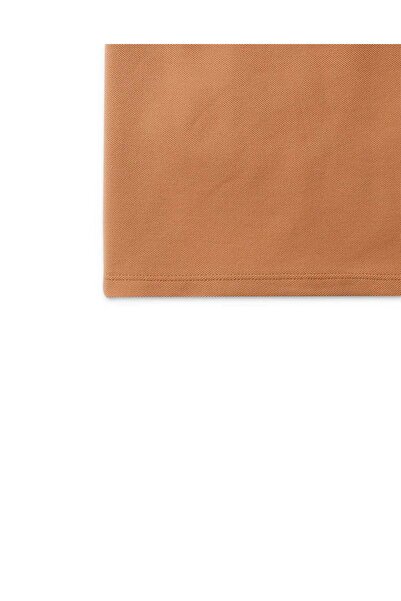 Gingersnaps Boys' Brown Plain Polo Shirt with Front Buttons and Collar