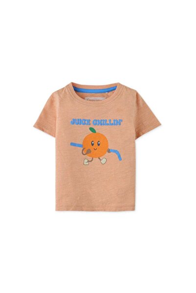 Gingersnaps Baby Boys' Short Sleeve T-Shirt with Orange Print