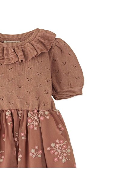 Gingersnaps Girls' Floral Dress with Half Sleeves