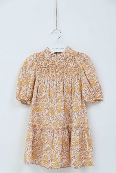 Gingersnaps Girls' Floral Print Short Sleeve Dress