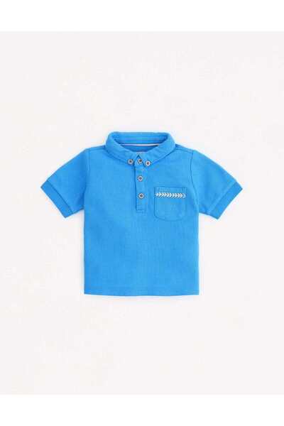Gingersnaps Boys' Short Sleeve Polo Shirt with Chest Embroidery