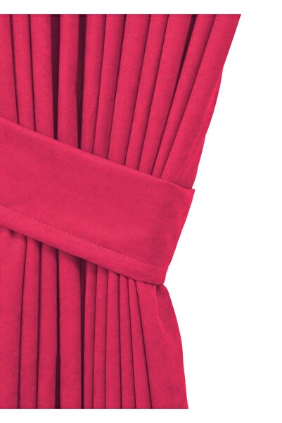 cheap's home Fuchsia Velvet Sparse - Honeycomb Textured, Pleated Background Curtain (1 x 2)