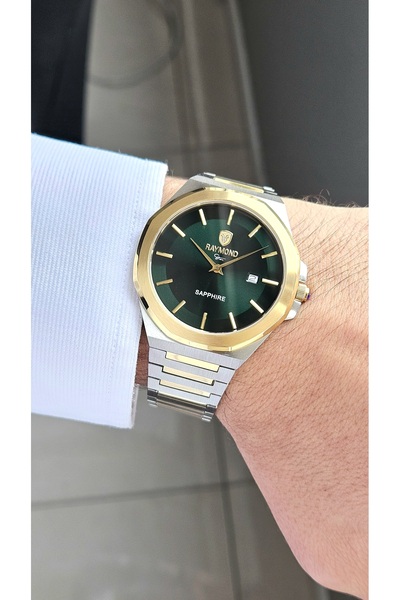 Raymond ساعة يد رجالية RYM-611505M - هيكل وسوار من الفولاذ - ضمان لمدة عامين ...