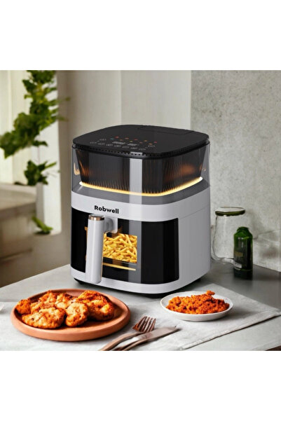 Robwell RX05 Yeni Nesil 5Lt Renkli Menü 10 Pişirme mod Ayarlı Akıllı Sesli Uyarı air Fryer