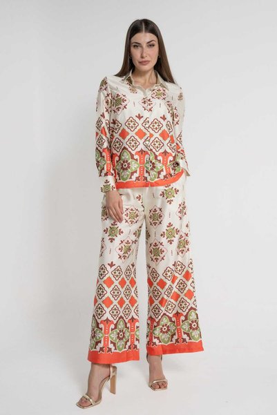 mica High-Waisted Classic Front-Button Women's Trousers