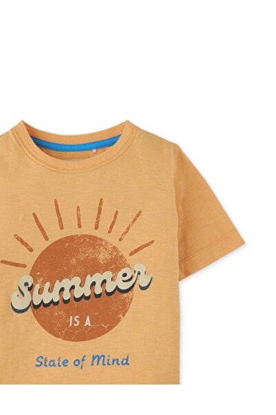 Gingersnaps Boys' Short Sleeve T-Shirt with Front Pattern