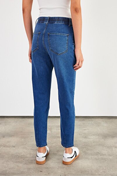 VENA Norah Σκούρο Μπλε Ελαστική Μέση Παντελόνι Τζιν - Σκούρο Μπλε