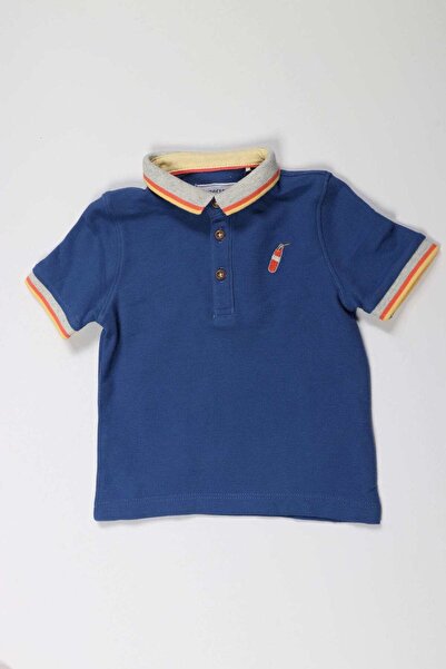 Gingersnaps Boys' Multi-Color Polo T-Shirt with Decorative Neckline