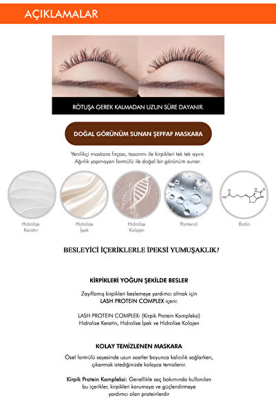 Missha Keratin Ve Kolajen Içeren Besleyici Şeffaf Maskara No Retouch Lash Correcting Mascara