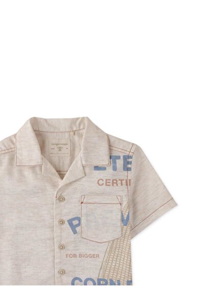 Gingersnaps Boys' Short Sleeve Button-Down Printed Shirt