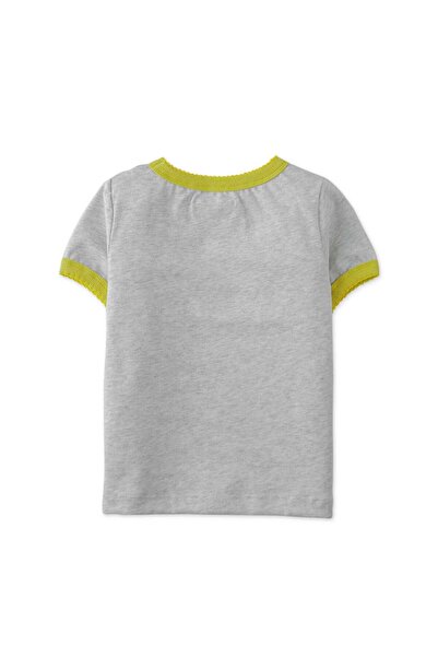 Gingersnaps Girls' Short Sleeve T-Shirt with Front Apple Print