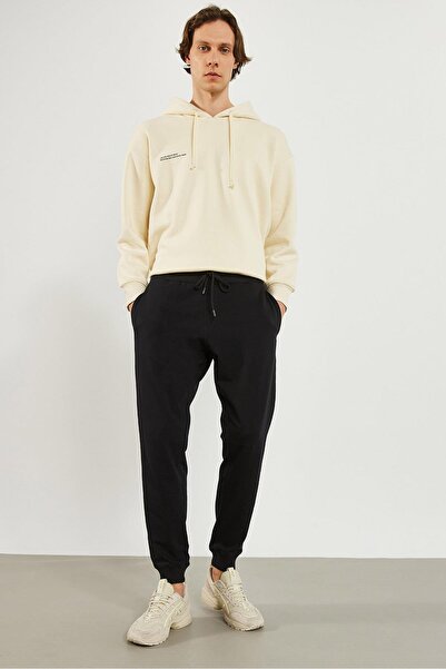 VENA Marc Slim Fit Φούτερ με ελαστικό κάτω μέρος-Μαύρο