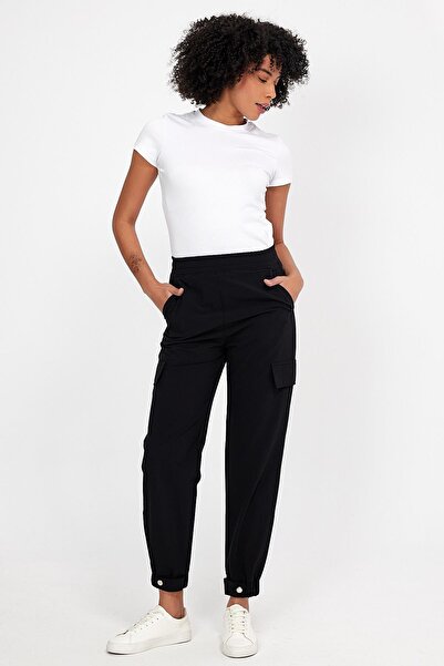 VENA Παντελόνι Cargo Karina Parachute - Μαύρο