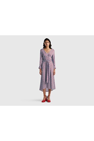 United Colors of Benetton Long Fruit Pattern Dress