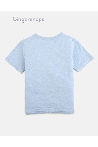 Gingersnaps Boys' Short Sleeve T-Shirt with Geometric Design on the Collar