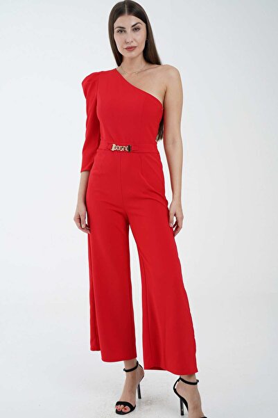Nichii Front-Belted Shoulder Jumpsuit