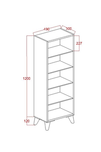 AYMOBSAN Kayra 2 Kapaklı 5 Raflı Boy Dolabı Çok Amaçlı Dolap Kiler Dolabı Mutfak Dolabı, Çam