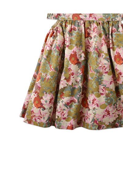Gingersnaps Girls' Large Floral Print Short Sleeve Dress