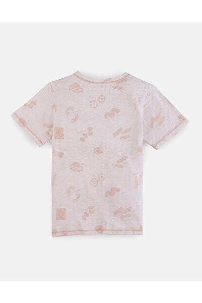 Gingersnaps Boys' Round Neck T-Shirt with Embroidered Design on the Collar