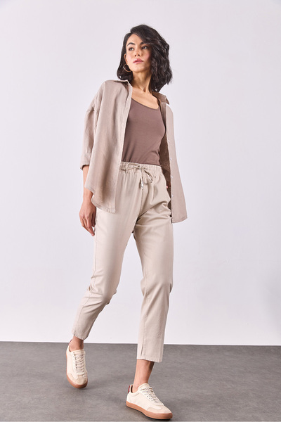 VENA Alian Elastic Waist Beach Παντελόνι - ΜΠΕΖ