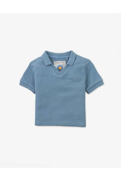 Gingersnaps Solid Ribbed Short Sleeve T-Shirt for Infant Boys