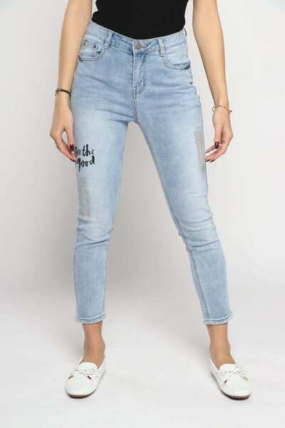 mica High-Waist Ripped Jeans