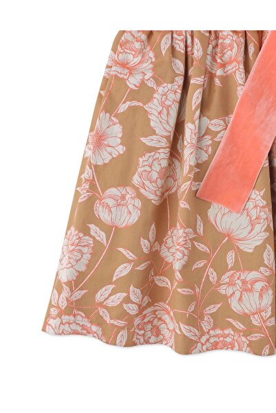 Gingersnaps Girls' Floral Print Dress with Waist Tie