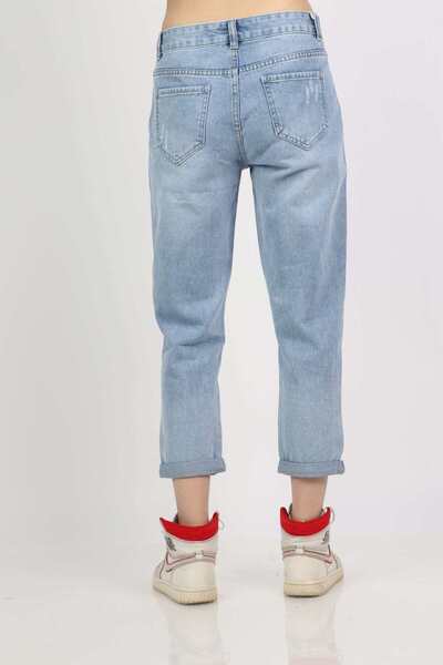mica Long Zip-Button Jeans Pants
