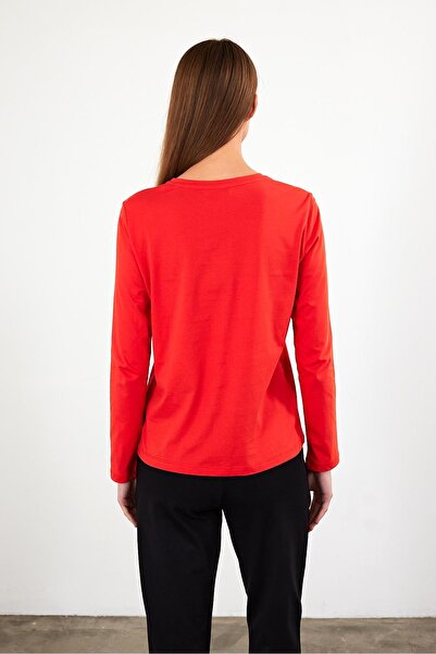 VENA Μπλουζάκι Gloria Regular Fit Basic Crew Neck-Terracotta