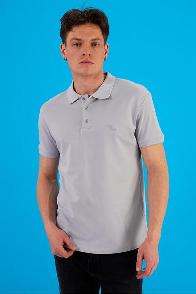 VENA Tricou Martin Slim Fit cu guler polo - gri