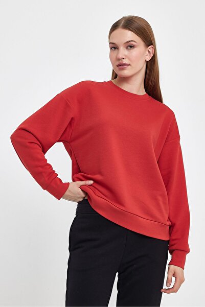 VENA Φούτερ Rhona Κοντό Μανίκι Regular Fit 3 Ινών-Κόκκινο