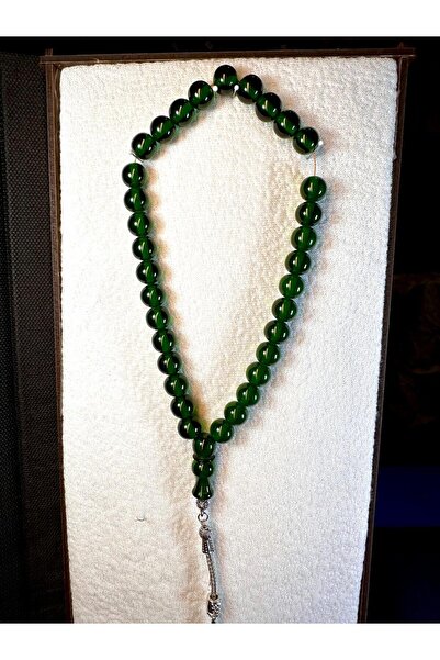 Anemore Collection هدية خاصة للحبيب - مسبحة صلاة خضراء من العنبر، قطع الكرة ا...