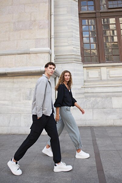 VENA Παντελόνι Jogger Felix με ελαστικό πόδι πλαϊνή τσέπη τεμαχίων - Μαύρο