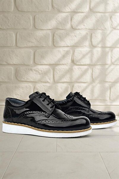 Rakerplus Шкіряні чорні черевики з шнурівкою для хлопчиків