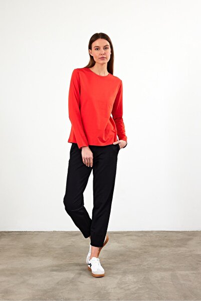 VENA Μπλουζάκι Gloria Regular Fit Basic Crew Neck-Terracotta