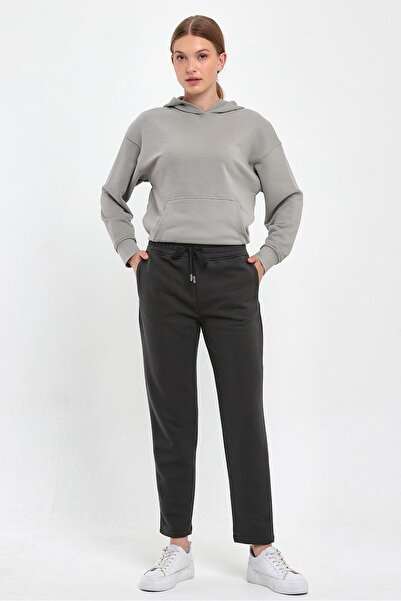 VENA Βαμβακερό Φούτερ Larissa Regular Fit - Anthracite