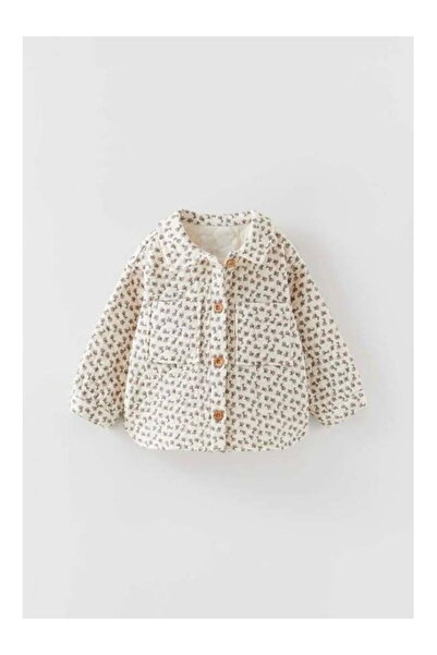 MİKMİKS Palton matlasat pentru fetiță cu model de flori